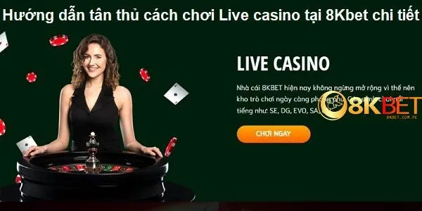 Hướng dẫn tân thủ cách chơi Live casino tại 8kbet chi tiết